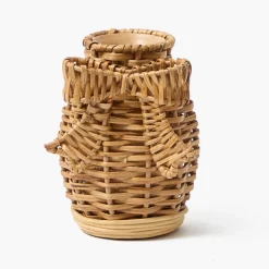 Mini Rattan Bow Vases (Set of 3)