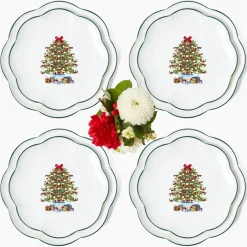 Mrs. Alice Christmas Tree Dinner & Starter Plates (Set of 8)