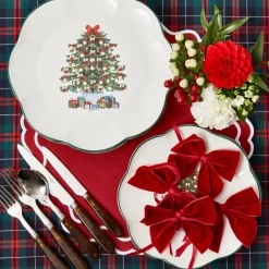 Mrs. Alice Christmas Tree Dinner Plate (Set of 4)