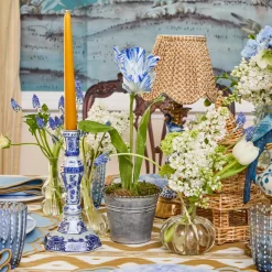 Mrs. Alice Handpainted Blue Tulip