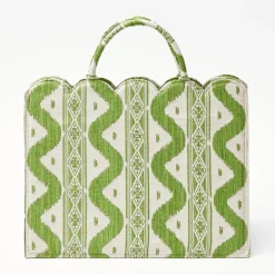 Mrs. Alice Tote Bag (Green Ikat)