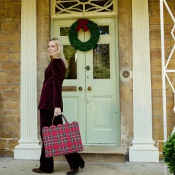 Mrs. Alice Tote Bag (Red Tartan)