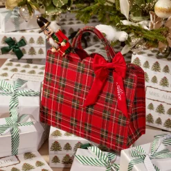 Mrs. Alice Tote Bag (Red Tartan)
