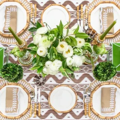 Natural Laurel Placemats & Napkins Set (Set of 4)