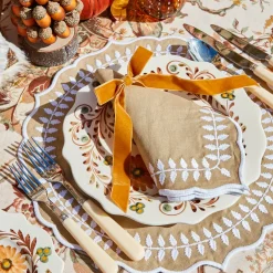 Natural Laurel Placemats & Napkins Set (Set of 4)