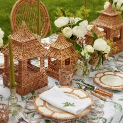 Natural Rattan Pagoda Decoration Set