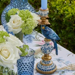 Navy Hobnail Glasses & Jug Set