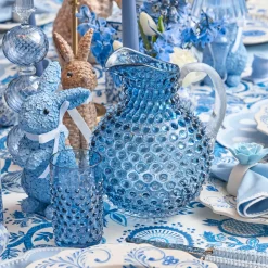 Navy Hobnail Glasses (Set of 6)