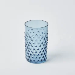 Navy Hobnail Glasses (Set of 6)