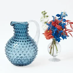 Navy Hobnail Jug