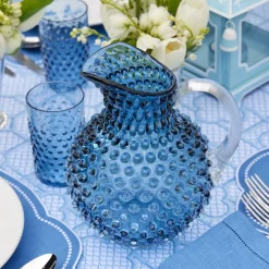 Navy Hobnail Jug