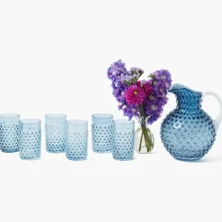 Navy Hobnail Jug