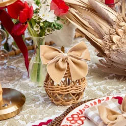 Oat Velvet Napkin Bows (Set of 4)
