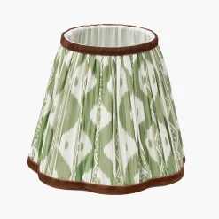 Olive & Chocolate Ikat Lampshade (18cm)