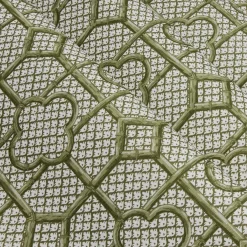 Olive Green Bamboo Trellis Fabric
