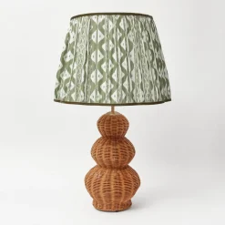 Olive Green Ikat Lampshade (40cm)