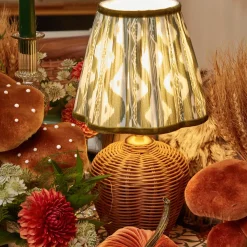 Olive Green Ikat Lampshade (18cm)