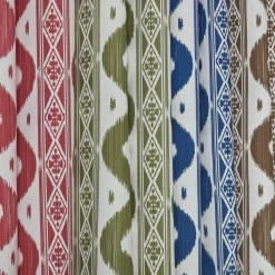 Olive Green Ikat Stripe Fabric