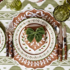 Olive Green Ikat Tablecloth