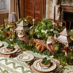 Olive Green Ikat Tablecloth