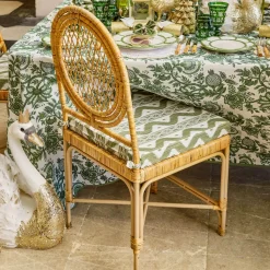Olive Ikat Seat Pad Cushions (Set of 4)