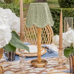 Olive Lotus Deep Scalloped Lampshade (18cm)