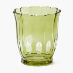 Olive Scalloped Water Glasses (Set of 6)