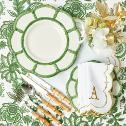 Olivia White & Gold Placemats & Napkins (Set of 4)