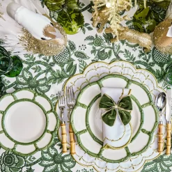 Olivia White & Gold Placemats & Napkins (Set of 4)