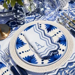 Olympia Blue Embroidered Napkins (Set of 4)