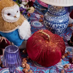 Ophelia Blue & Gold Owl (Pair)