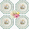 Patricia Blue Bamboo Dinner & Starter Plates (Set of 8)