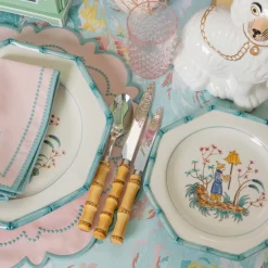Patricia Blue Bamboo Starter Plate