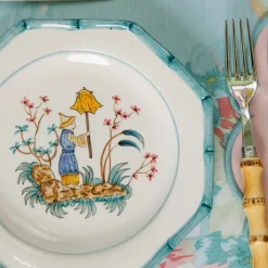 Patricia Blue Bamboo Starter Plate
