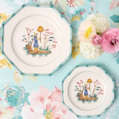 Patricia Blue Bamboo Starter Plates (Set of 4)