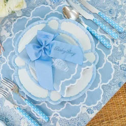 Personalisable Blue Grosgrain Bow
