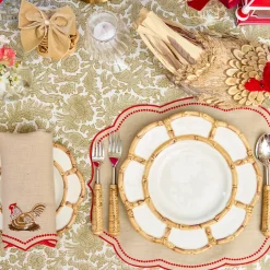 Petal Bamboo Ceramic Dinner Plate