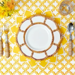 Petal Bamboo Ceramic Dinner Plate