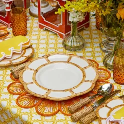 Petal Bamboo Ceramic Dinner Plate