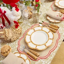 Petal Bamboo Ceramic Dinner Plate