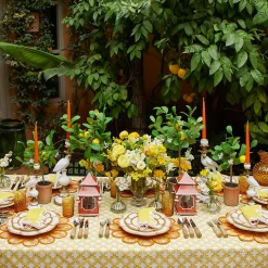 Petal Bamboo Ceramic Dinner & Starter Plates (Set of 8)
