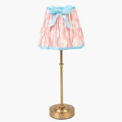 Pink & Blue Ikat Bow Lampshade (18cm)