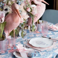 Pink & Blue Ikat Tablecloth