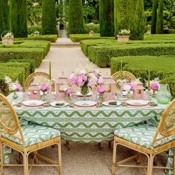 Pink & Green Pagoda Dinner Plate