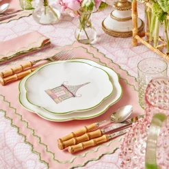 Pink & Green Pagoda Starter Plate