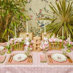 Pink & Green Pagoda Starter Plate (Set of 4)