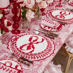 Pink & Red Bow Laurel Placemats (Set of 4)