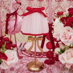 Pink & Red Lotus Bow Lampshade (18cm)