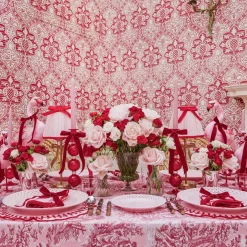 Pink & Red Lotus Bow Lampshade (18cm)