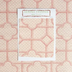 Pink Bamboo Trellis Fabric